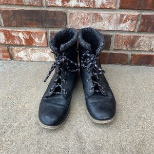 Black Combat Boot Ankle Boots 10